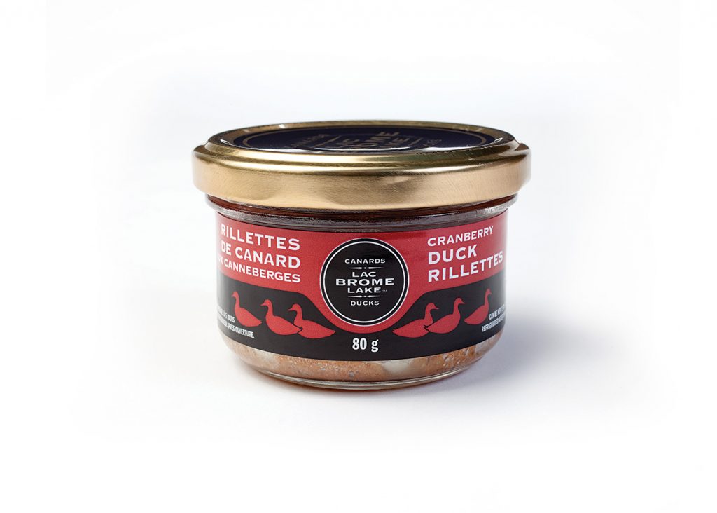 Rillettes de canard aux canneberges en verrine