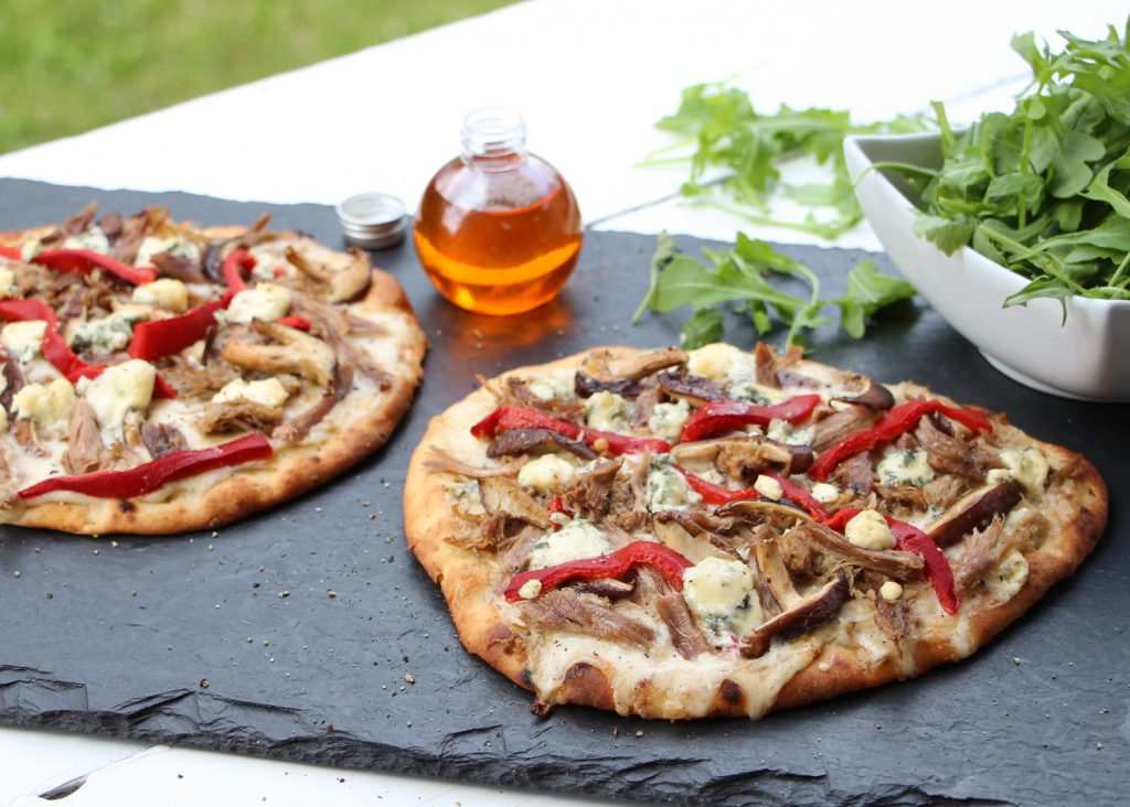 pizza confit canard pain naan