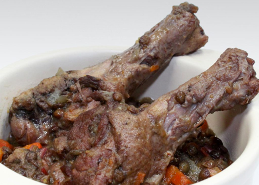 Pilons de canard aux lentilles