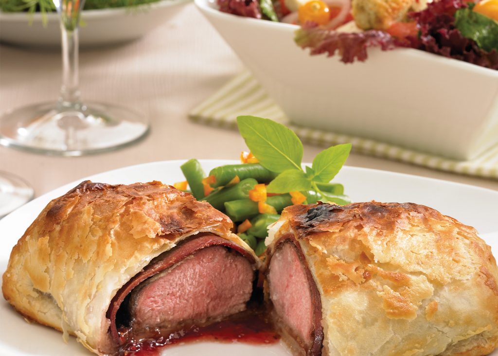 Poitrine de canard Wellington aux framboises