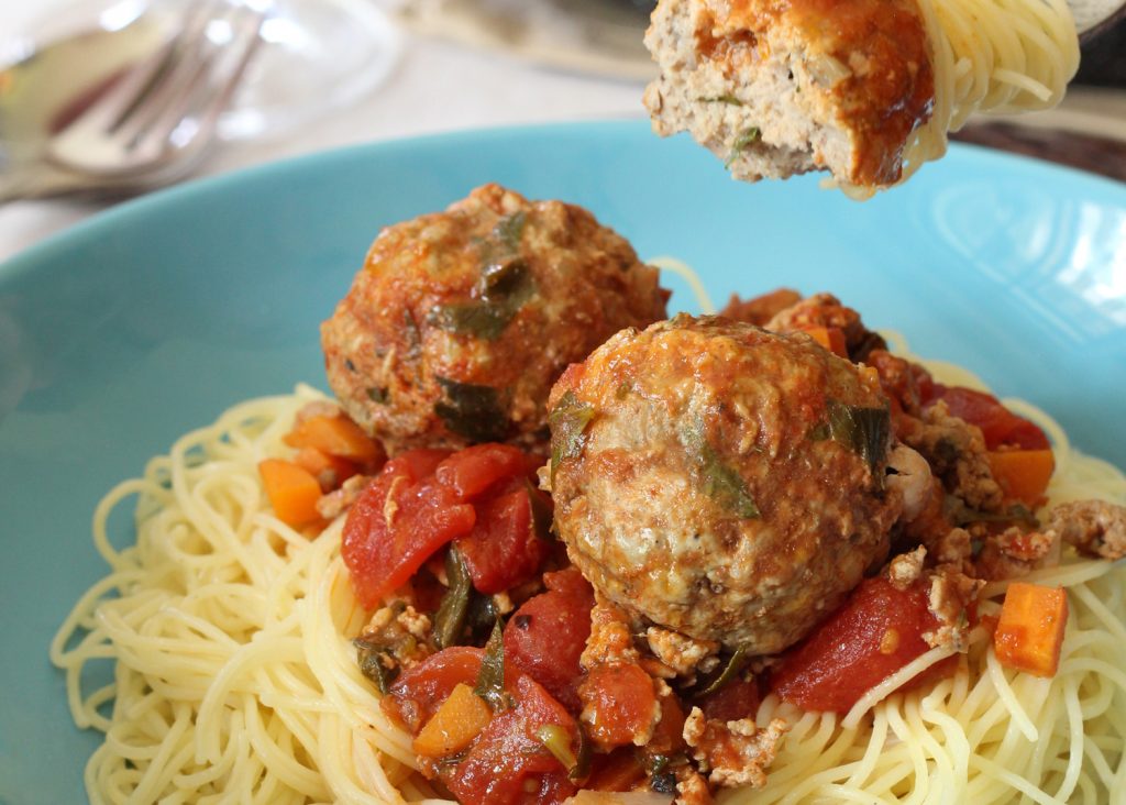 spaghetti boulette viande canard