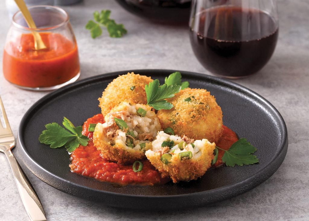 Arancinis au canard effiloché