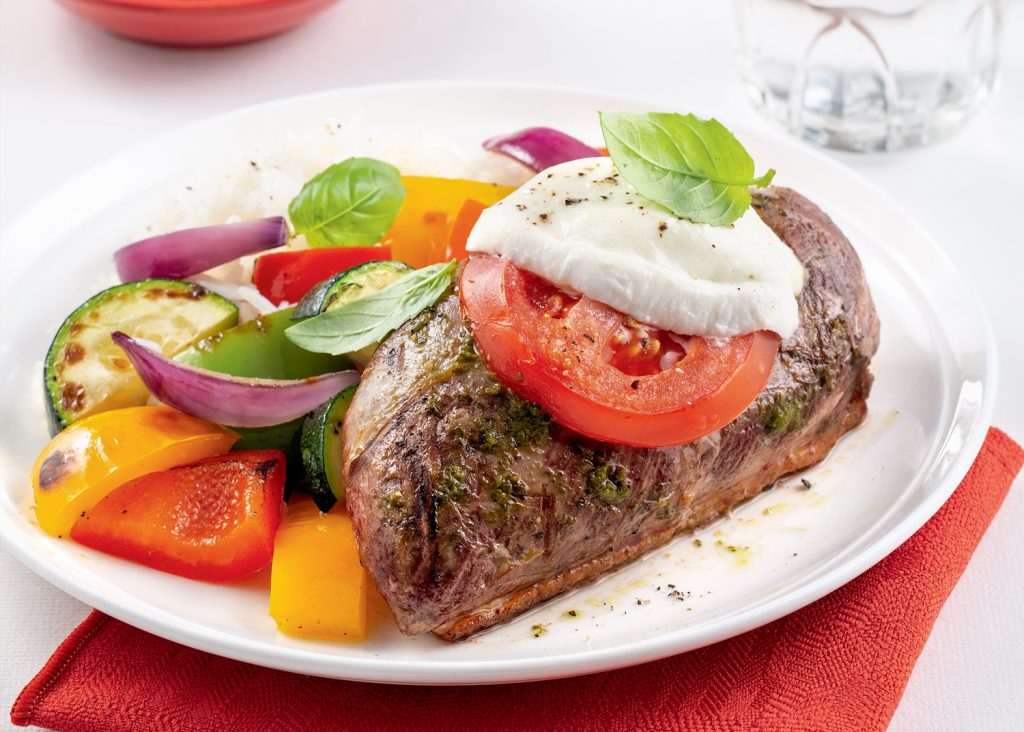 Poitrines de canard caprese