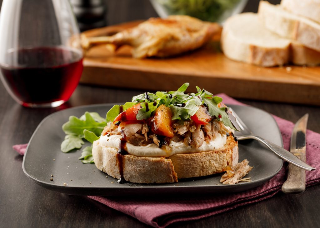 tartine canard confit