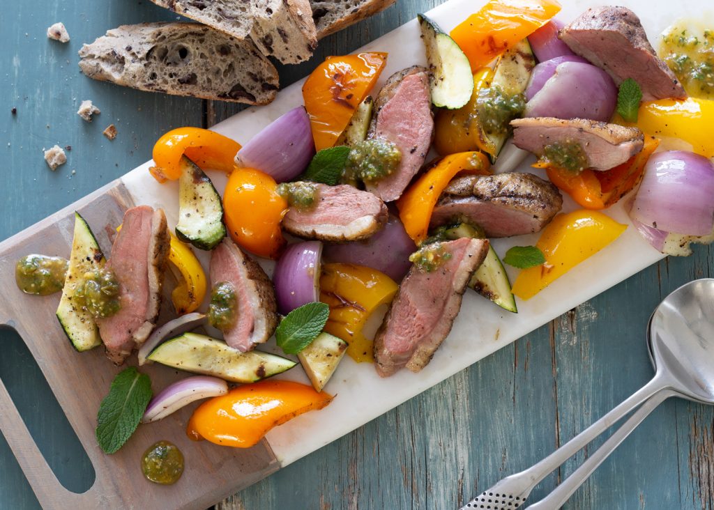 poitrine de canard grillée